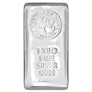 1 Kilogram Silver Perth Mint Cast Bar