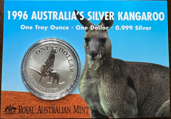 1 Troy Ounce RAM $1 SILVER ROO COIN (1996)