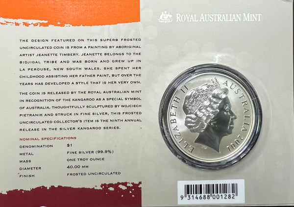 1 Troy Ounce RAM $1 SILVER ROO COIN (2001)