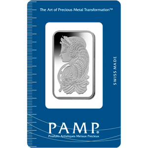 1 Troy Ounce Platinum PAMP Suisse Minted Bar