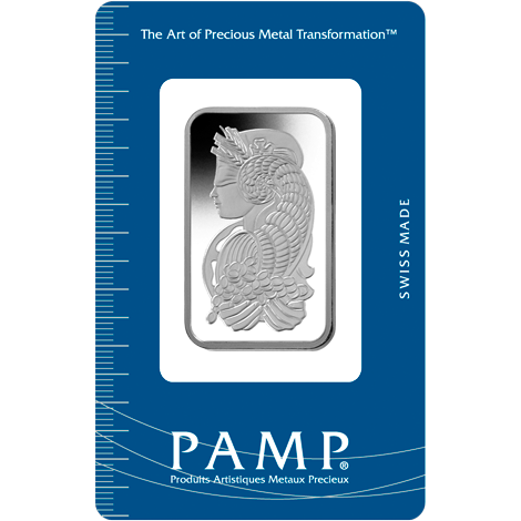 1 Troy Ounce Platinum PAMP Suisse Minted Bar